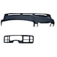 KIT-061224-DC047 2-Piece Kit Dash Cover, Dark Blue, Molded; Overlay Over Factory Dash, Vacu Molded Series, Includes (1) Dash Cover and (1) Instrument Panel Cover