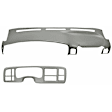 KIT-061224-DC053 2-Piece Kit Dash Cover, Light Gray, Molded; Overlay Over Factory Dash, Vacu Molded Series, Includes (1) Dash Cover and (1) Instrument Panel Cover