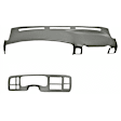 2003 Chevrolet Silverado 1500 - 2-Piece Kit Dash Cover, Medium Gray, Molded; Overlay Over Factory Dash, With Grab Handle; Only Fits Dash With Grab Handle Above Glove Box, Vacu Molded Series Includes (1) Dash Cover and (1) Instrument Panel Cover