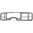 2003 Chevrolet Silverado 1500 - 2-Piece Kit Dash Cover, Medium Gray, Molded; Overlay Over Factory Dash, With Grab Handle; Only Fits Dash With Grab Handle Above Glove Box, Vacu Molded Series Includes (1) Dash Cover and (1) Instrument Panel Cover
