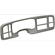 2003 Chevrolet Silverado 1500 - 2-Piece Kit Dash Cover, Medium Gray, Molded; Overlay Over Factory Dash, With Grab Handle; Only Fits Dash With Grab Handle Above Glove Box, Vacu Molded Series Includes (1) Dash Cover and (1) Instrument Panel Cover