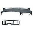 KIT-061224-DC059 2-Piece Kit Dash Cover, Slate Gray, Molded; Overlay Over Factory Dash, Vacu Molded Series, Includes (1) Dash Cover and (1) Instrument Panel Cover