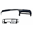 KIT-061224-DC105 2-Piece Kit Dash Cover, Black, Molded; Overlay Over Factory Dash, Vacu Molded Series, Includes (1) Dash Cover and (1) Instrument Panel Cover