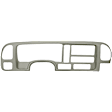 1996 GMC K1500 - 2-Piece Kit Dash Cover, Light Gray, Molded; Overlay Over Factory Dash, Vacu Molded Series Includes (1) Dash Cover and (1) Instrument Panel Cover