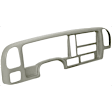1996 GMC K1500 - 2-Piece Kit Dash Cover, Light Gray, Molded; Overlay Over Factory Dash, Vacu Molded Series Includes (1) Dash Cover and (1) Instrument Panel Cover