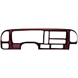 KIT-061224-DC115 2-Piece Kit Dash Cover, Maroon, Molded; Overlay Over Factory Dash, Vacu Molded Series, Includes (1) Dash Cover and (1) Instrument Panel Cover
