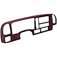 KIT-061224-DC115 2-Piece Kit Dash Cover, Maroon, Molded; Overlay Over Factory Dash, Vacu Molded Series, Includes (1) Dash Cover and (1) Instrument Panel Cover