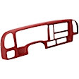 1995 GMC K1500 - 2-Piece Kit Dash Cover, Red, Molded; Overlay Over Factory Dash, Vacu Molded Series  Includes (1) Dash Cover and (1) Instrument Panel Cover