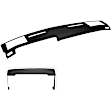 1991 Chevrolet S10 Blazer - 2-Piece Kit Dash Cover, Black, Molded; Overlay Over Factory Dash, With Side Vents Cut Out, Vacu Molded Series Includes (1) Dash Cover and (1) Instrument Panel Cover