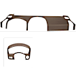 KIT-061224-DC214 2-Piece Kit Dash Cover, Dark Brown, Molded; Overlay Over Factory Dash, Includes (1) Dash Cover and (1) Instrument Panel Cover