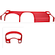 KIT-061224-DC224 2-Piece Kit Dash Cover, Red, Molded; Overlay Over Factory Dash, Includes (1) Dash Cover and (1) Instrument Panel Cover