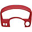 KIT-061224-DC224 2-Piece Kit Dash Cover, Red, Molded; Overlay Over Factory Dash, Includes (1) Dash Cover and (1) Instrument Panel Cover