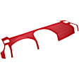 KIT-061224-DC224 2-Piece Kit Dash Cover, Red, Molded; Overlay Over Factory Dash, Includes (1) Dash Cover and (1) Instrument Panel Cover
