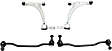 4-Piece Kit Front, Driver and Passenger Side, Lower Control Arm Kit, Includes (2) Control Arm and (2) Sway Bar Link