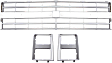 1987 Chevrolet R20 - 3-Piece Kit Grille, Silver, For Models With Chrome ,  Includes (1) Grille and (2) Headlight Door