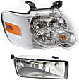2-Piece Kit Passenger Side Halogen Headlight, With bulb(s), OE Replacement, Includes (1) Fog Light and (1) Headlight