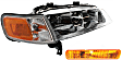 2-Piece Kit Passenger Side Halogen Headlight, With bulb(s), OE Replacement, Includes (1) Headlight and (1) Turn Signal Light