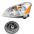 2004 Nissan Altima - 2-Piece Kit Driver Side Halogen Headlight, With bulb(s), OE Replacement,  Includes (1) Fog Light and (1) Headlight