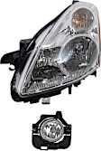 2-Piece Kit Driver Side Halogen Headlight, With bulb(s), Sedan, OE Replacement, Includes (1) Fog Light and (1) Headlight