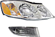 2-Piece Kit, Front, Passenger Side Halogen Fog Light, With bulb(s), Includes (1) Fog Light and (1) Headlight