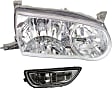 2-Piece Kit Passenger Side Halogen Headlight, With bulb(s), OE Replacement, Includes (1) Fog Light and (1) Headlight