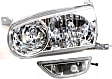 2-Piece Kit Driver Side Halogen Headlight, With bulb(s), OE Replacement, Includes (1) Fog Light and (1) Headlight