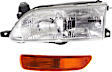 2-Piece Kit Driver Side Halogen Headlight, With bulb(s), OE Replacement, Includes (1) Headlight and (1) Turn Signal Light