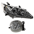 2-Piece Kit Passenger Side Halogen Headlight, Without bulb(s), OE Replacement, Includes (1) Fog Light and (1) Headlight
