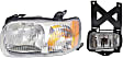 2-Piece Kit Driver Side Halogen Headlight, With bulb(s), OE Replacement, Includes (1) Fog Light and (1) Headlight