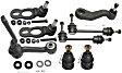 8-Piece Kit Front, Driver and Passenger Side Suspension Kit, Includes (4) Ball Joint, (2) Sway Bar Link, (1) Pitman Arm and (1) Idler Arm