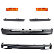 6-Piece Kit, Front Bumper, Fleetside, RWD, Painted Black, Includes (1) Bumper, (2) Bumper Filler, (2) Turn Signal Light, and (1) Valance