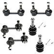6-Piece Kit Front and Rear Suspension Kit, Includes (2) Ball Joint and (4) Sway Bar Link