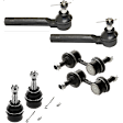 6-Piece Kit Front Suspension Kit, Includes (2) Ball Joint, (2) Sway Bar Link, and (2) Tie Rod End