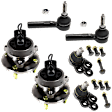 6-Piece Kit Front Suspension Kit, Includes (2) Ball Joint, (2) Tie Rod End, and (2) Wheel Hub