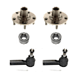 6-Piece Kit Suspension Kit, Includes (2) Wheel Bearing, (2) Tie Rod End and (2) Wheel Hub