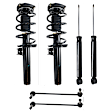 6-Piece Kit Front and Rear Suspension Kit, Includes (2) Sway Bar Link and (4) Shock Absorber and Strut Assembly