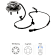 6-Piece Kit Front, Driver and Passenger Side Suspension Kit, Includes (2) Sway Bar Link, (2) Tie Rod End, and (2) Wheel Hub