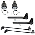 6-Piece Kit Front, Driver and Passenger Side Suspension Kit, Includes (2) Ball Joint, (2) Sway Bar Link, and (2) Tie Rod End
