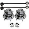 6-Piece Kit Front and Rear, Driver and Passenger Side Suspension Kit, Includes (2) Sway Bar Link, (2) Wheel Bearing, and (2) Wheel Hub