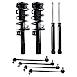 8-Piece Kit Front and Rear Suspension Kit, Includes (2) Loaded Strut, (2) Shock, and (4) Sway Bar Link
