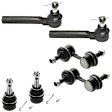 6-Piece Kit Front Suspension Kit, Includes (2) Ball Joint, (2) Sway Bar Link, and (2) Tie Rod End