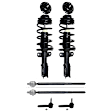 6-Piece Kit Front, Driver and Passenger Side Suspension Kit, Includes (2) Loaded Strut and (4) Tie Rod End