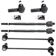 6-Piece Kit Front Suspension Kit, Includes (2) Sway Bar Link and (4) Tie Rod End