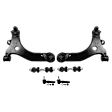 6-Piece Kit Front, Driver and Passenger Side, Outer, Lower Control Arm, Includes (2) Control Arm, (2) Tie Rod End and (2) Sway Bar Link