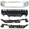 2011 Toyota Tundra - 4-Piece Kit Front, Driver and Passenger Side, Outer Bumper, Chrome,  Includes (1) Bumper, (2) Bumper Retainer, and (1) Valance