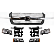 2005 Chevrolet Silverado 1500 Base - 7-Piece Kit Grille, Painted Gray, Extended Cab Pickup,  Includes (1) Grille, (2) Headlight, (2) Headlight Bracket, and (2) Turn Signal Light