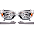4-Piece Kit Driver and Passenger Side Halogen Headlight, With bulb(s), Type 1, OE Replacement, Includes (2) Headlight and (2) Headlight Filler