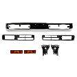 7-Piece Kit, Front Bumper, Chrome, Includes (1) Bumper, (2) Bumper Bracket, (2) Fog Light Trim, and (2) Turn Signal Light