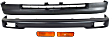 4-Piece Kit, Front Bumper, Fleetside, RWD, Painted Black, Includes (1) Bumper, (2) Turn Signal Light, and (1) Valance