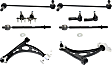 10-Piece Kit Front, Driver and Passenger Side, Lower Control Arm Kit, Includes (2) Ball Joint, (2) Control Arm, (2) Sway Bar Link, and (4) Tie Rod End